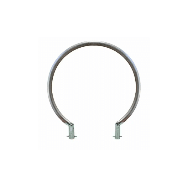 An inground galvanised bike hoop suitable for public and private areas.