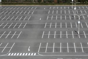 Line markings on a parking lot